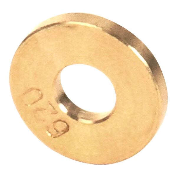 A gold round Convotherm orifice with a hole in the center.