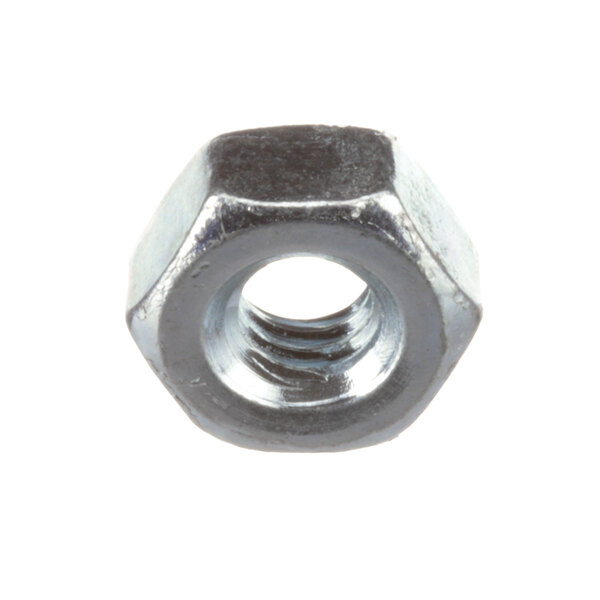 A close-up of a Cleveland #1/4-20 zinc-plated hex nut.