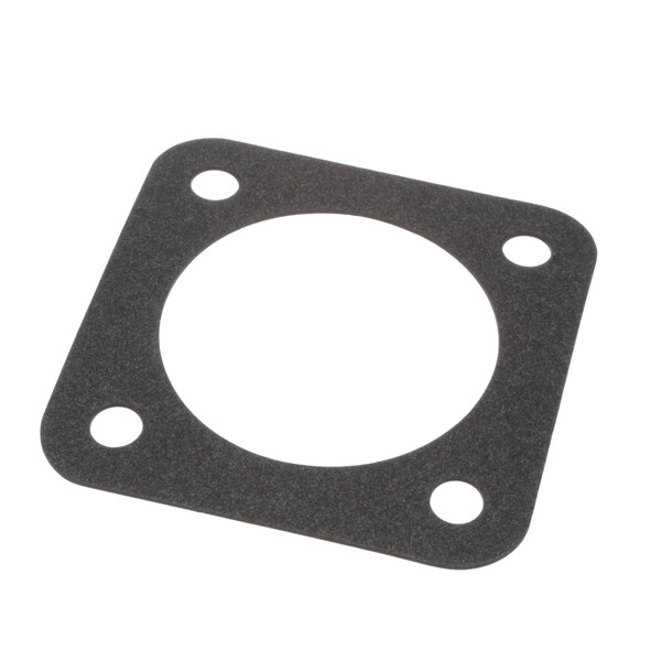A black rubber Stero pump mounting gasket with holes.