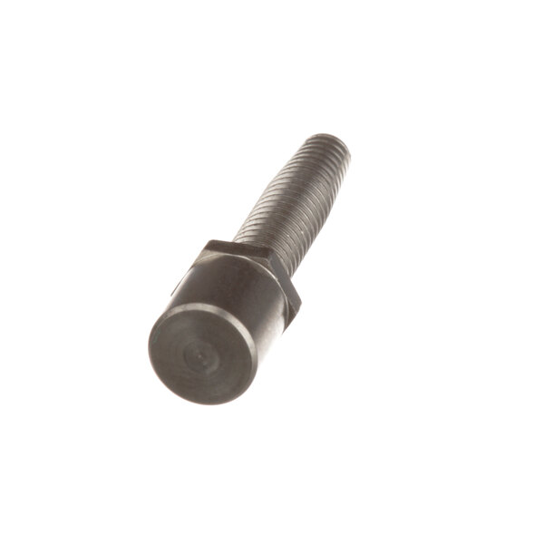 A close-up of a Lincoln 370725 dowel thread screw with a black head.