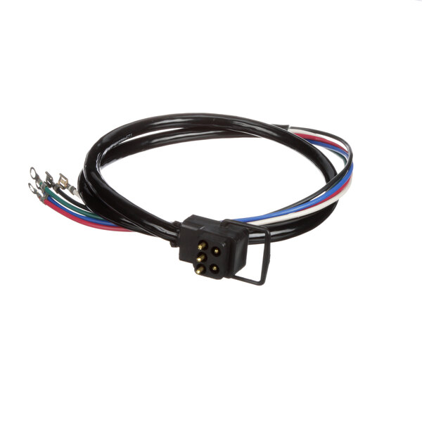 A Randell wire harness with black wires and a black connector.