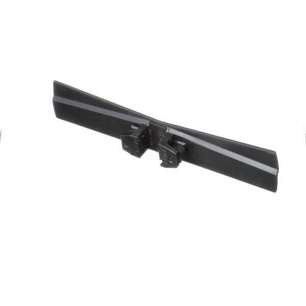 A close-up of a pair of black plastic Avtec tray slat handles.