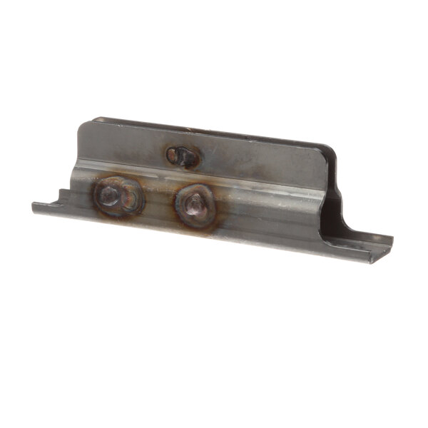A TurboChef metal door receiver beam with two holes.