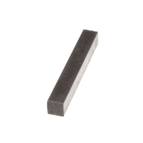 A black rectangular metal bar with a square end.