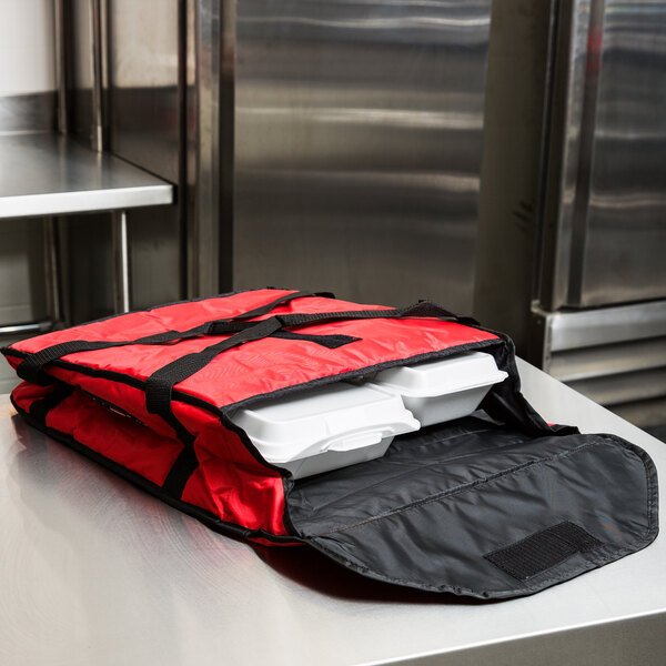 Rubbermaid FG9F3500RED PROSERVE® Small Red Pizza Delivery Bag