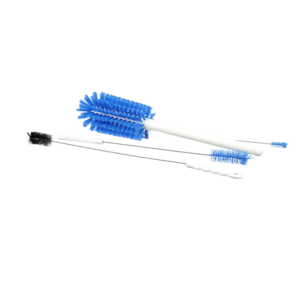 A Taylor bottle and beverage equipment cleaning brush kit with a blue and white brush.