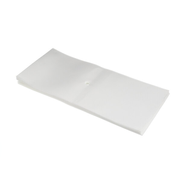 A white paper filter sheet.