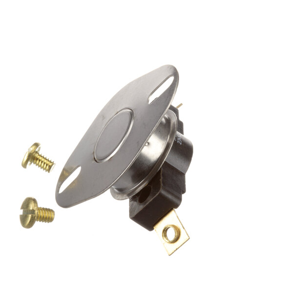 An Antunes high limit switch, a small metal object with screws.