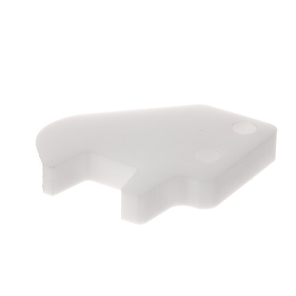 A white plastic Hobart retaining clip with holes.