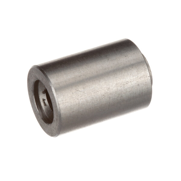 A stainless steel cylindrical vent cover extension with a hole.
