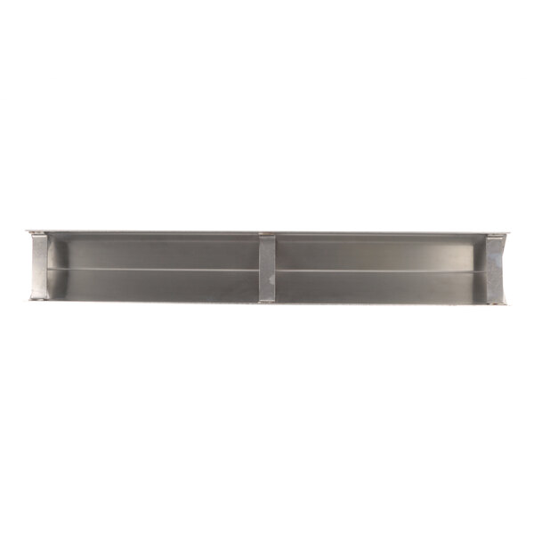 A stainless steel Bakers Pride radiant assembly with two metal bars.