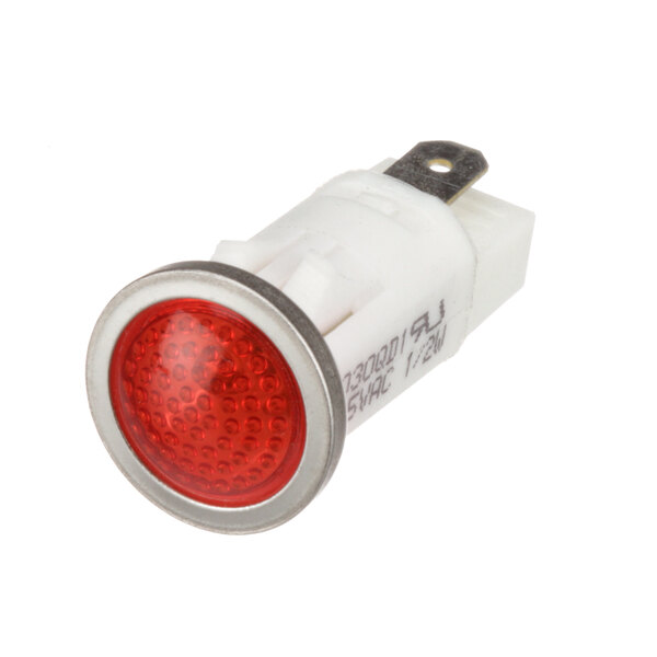 A close-up of a Groen Pilot Lite with a red light and metal cap.