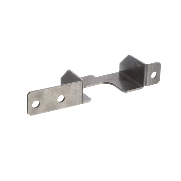 A metal Nieco feed mounting bracket with two holes on it.