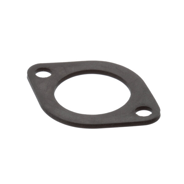 A black Hobart gasket with a hole in it.