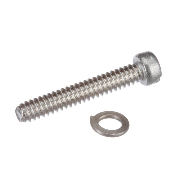 A close-up of a Keating knob screw