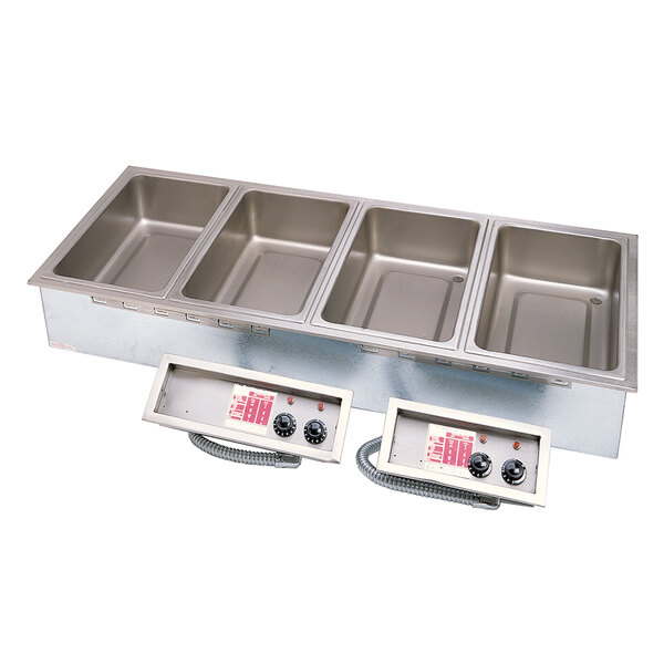 APW Wyott HFW-4 Insulated Four Pan Drop In Hot Food Well