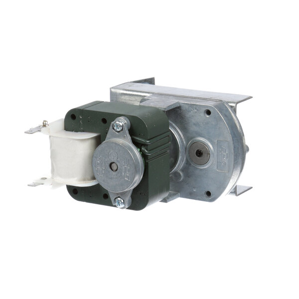 A white and green SaniServ motor kit with a white cover.