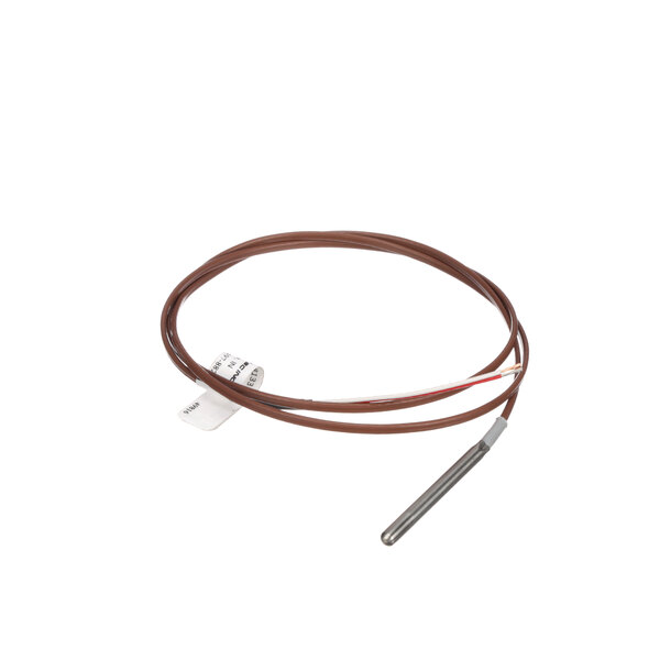 A brown Blakeslee thermocouple boaster wire with a white label.