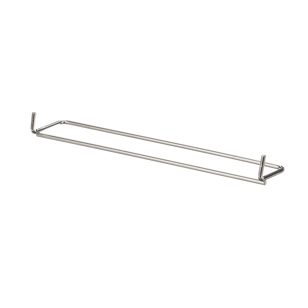 A pair of metal rods for a BevLes holding cabinet with a white background.