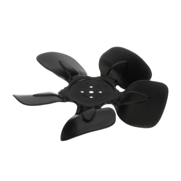 A black propeller blade with four blades.