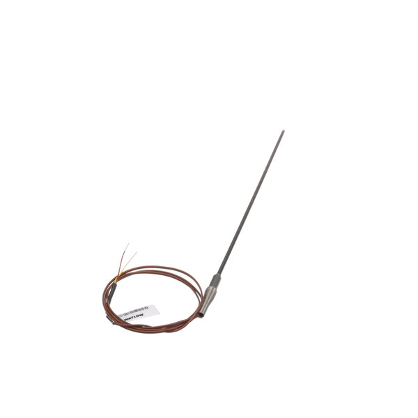 A Southern Pride thermocouple with a metal wire and a hook at the end.