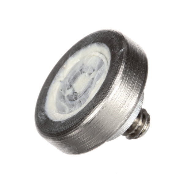 A round metal bearing kit with a white circle inside.