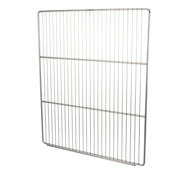 A metal grid shelf for a Delfield commercial refrigerator.