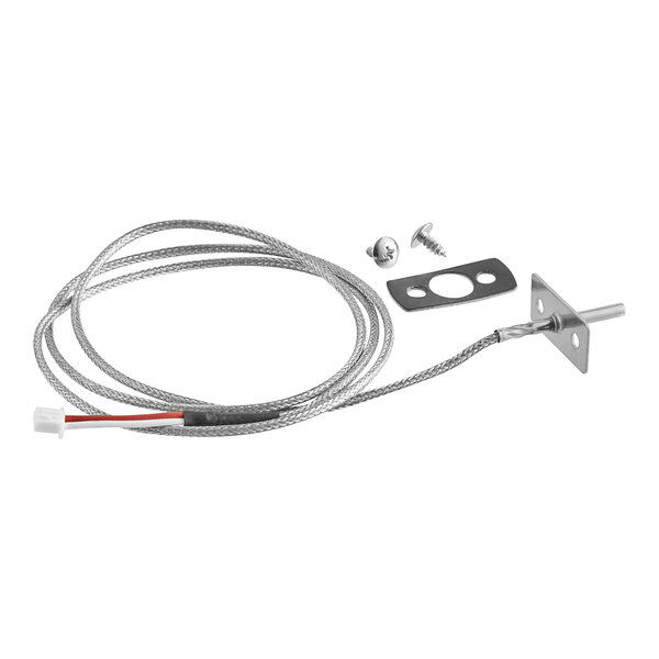 A Moffat temperature probe kit with a metal cable and screws.