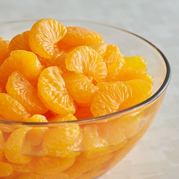 A bowl of Regal whole mandarin orange segments in light syrup.