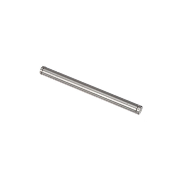 A stainless steel metal rod on a white background.