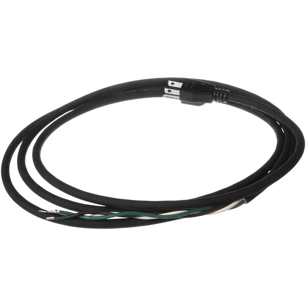 A black Bizerba power cable with two wires and a green connector.