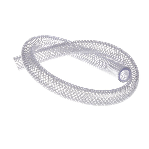 A flexible white plastic tube with a mesh pattern.