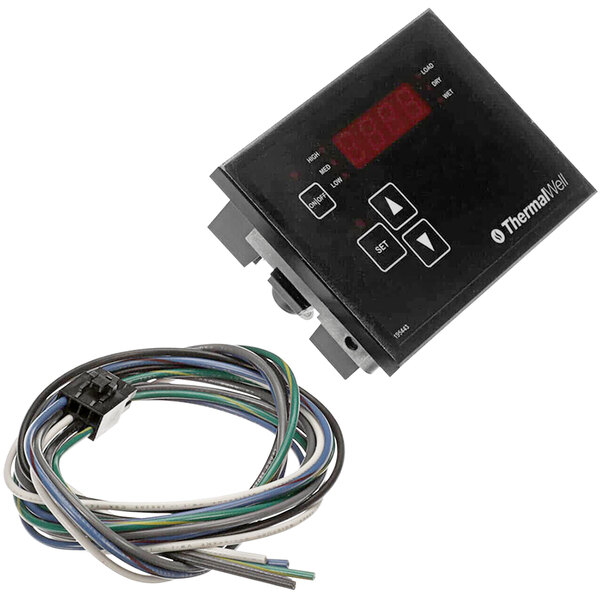 A black Low 195443 Temp Temperature Controller with buttons and a display.