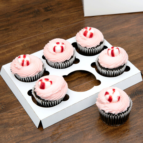 Reversible Cupcake Insert for 9" x 7" Cake Boxes Standard Holds 6
