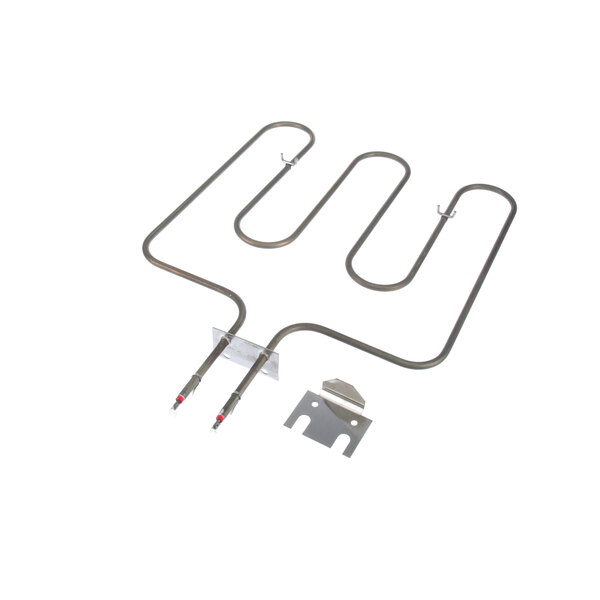 A Moffat M003114K bottom heating element with two wires and a metal plate.