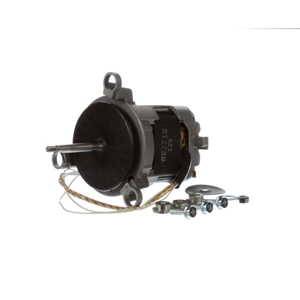 A Cadco KVN013 115v fan motor with wires and a wire harness.