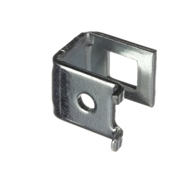 A metal Pitco Unitrol extension bracket with a hole in it.