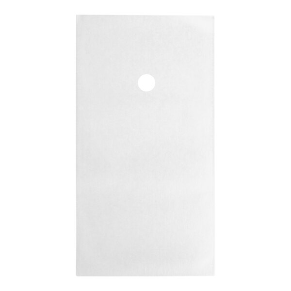 A white rectangular bag of Anets filter paper with a circle in the middle.
