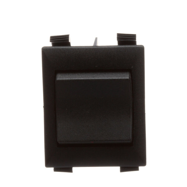 A black square switch with a white stripe.