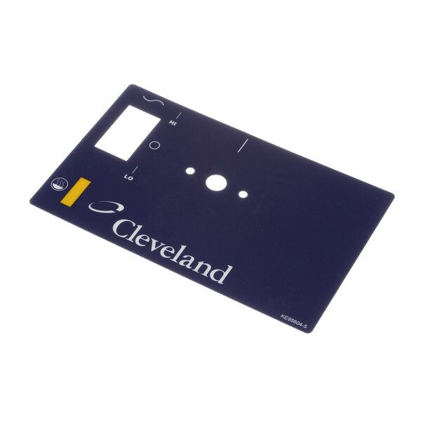 A black rectangular Cleveland label with white text.