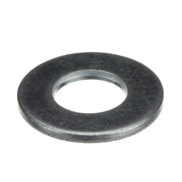 A close-up of a metal Pitco flat washer with a black finish.