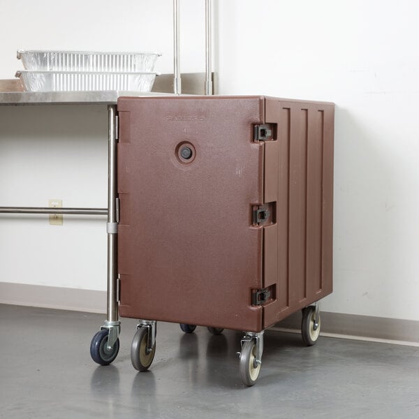 Cambro 1826LTC131 Camcart Dark Brown Mobile Cart for 18" x 26" Sheet Pans and Trays