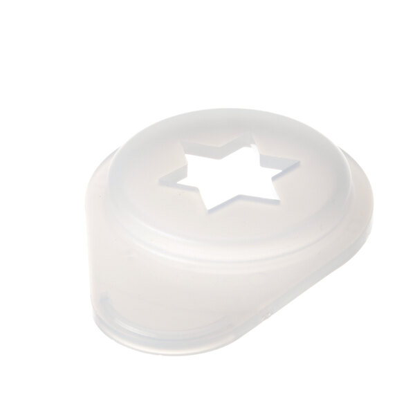 A white plastic container with a star cutout.