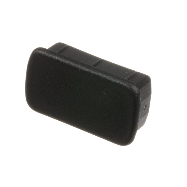 A black rectangular plastic end cap.