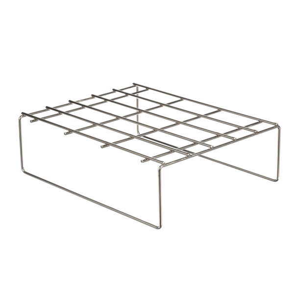 A metal rack with wire grid on top.