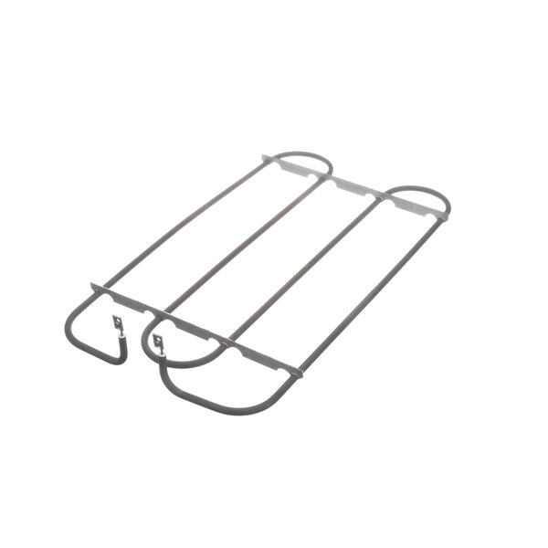 A pair of metal racks with handles on a white background.