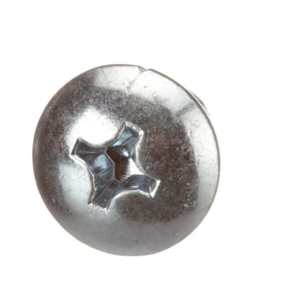 A close-up of a silver Vulcan screw with a star on it.