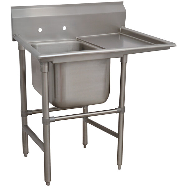 Advance Tabco 94-21-20-24 Spec Line One Compartment Pot Sink with One Drainboard - 50" - Right Drainboard