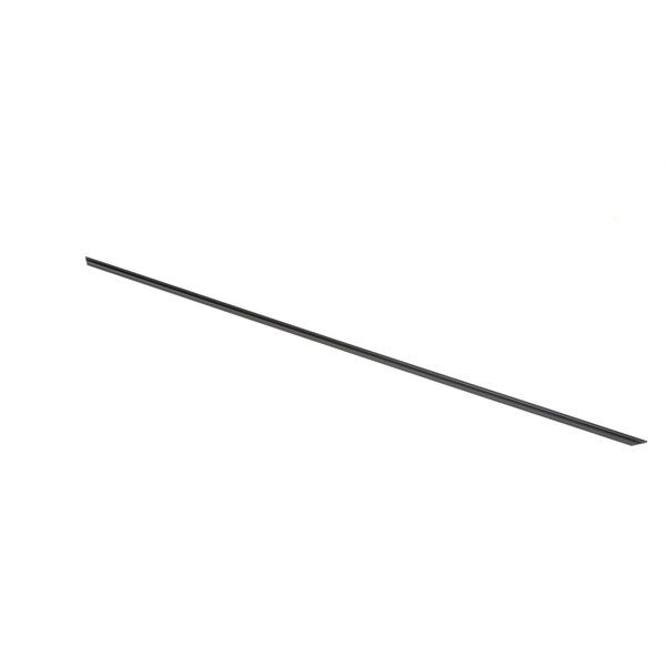 A long thin black metal rod with black trim on the ends.