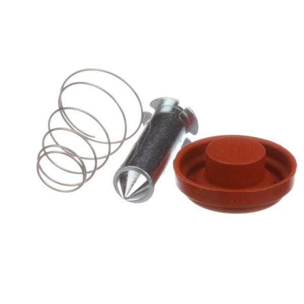 A Bunn metal and plastic valve repair kit on a counter.